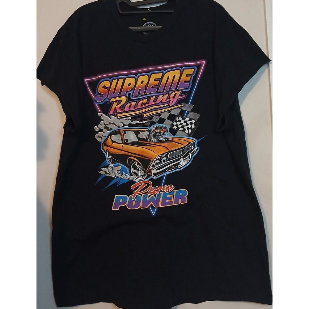 Supreme Racing Pure Power Muscle Car Graphic Sleeveless Tee Mens XL Black